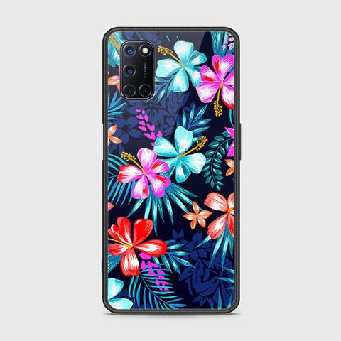 Oppo A52 Cover - Floral Series - HQ Ultra Shine Premium Infinity Glass Soft Silicon Borders Case