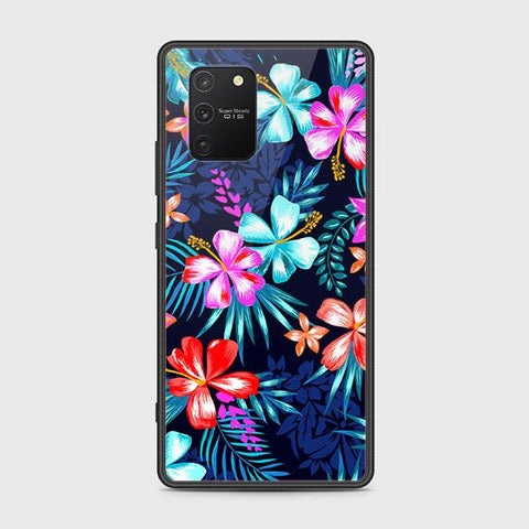 Samsung Galaxy S10 Lite Cover - Floral Series - HQ Ultra Shine Premium Infinity Glass Soft Silicon Borders Case