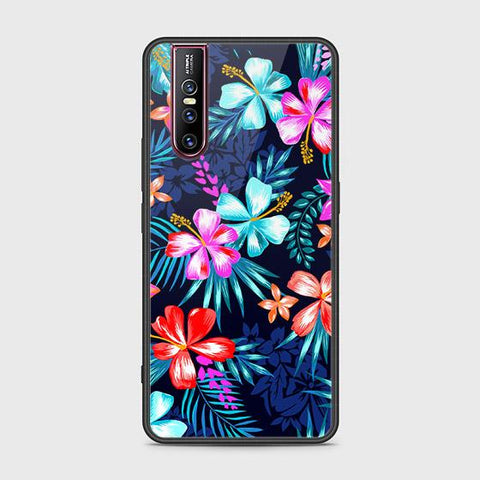 Vivo V15 Pro Cover - Floral Series - HQ Ultra Shine Premium Infinity Glass Soft Silicon Borders Case