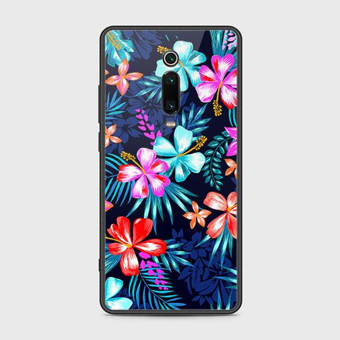 Xiaomi Mi 9T Cover - Floral Series - HQ Ultra Shine Premium Infinity Glass Soft Silicon Borders Case