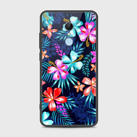 Xiaomi Redmi 5 Cover - Floral Series - HQ Ultra Shine Premium Infinity Glass Soft Silicon Borders Case