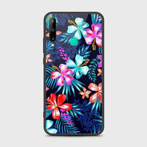 Huawei Y7P Cover - Floral Series - HQ Ultra Shine Premium Infinity Glass Soft Silicon Borders Case