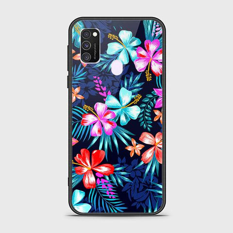 Samsung Galaxy M30s Cover - Floral Series - HQ Ultra Shine Premium Infinity Glass Soft Silicon Borders Case