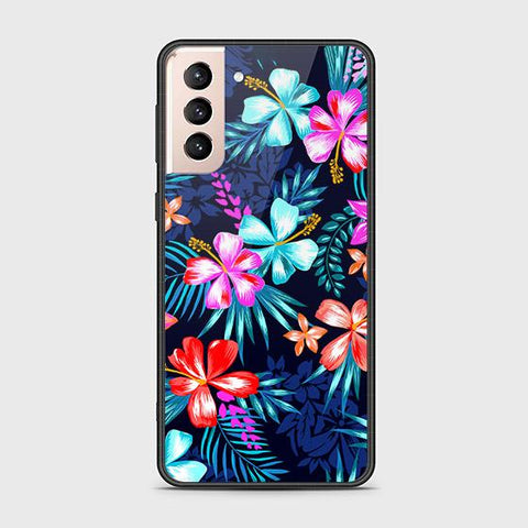 Samsung Galaxy S21 Plus 5G Cover - Floral Series - HQ Ultra Shine Premium Infinity Glass Soft Silicon Borders Case