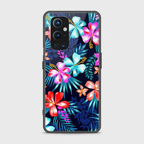 Oneplus 9 Pro Cover - Floral Series - HQ Ultra Shine Premium Infinity Glass Soft Silicon Borders Case