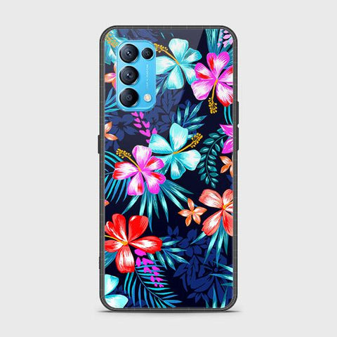 Oppo Reno 5 5G Cover - Floral Series - HQ Ultra Shine Premium Infinity Glass Soft Silicon Borders Case