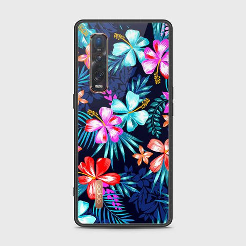 Oppo Find X2 Pro Cover - Floral Series - HQ Ultra Shine Premium Infinity Glass Soft Silicon Borders Case