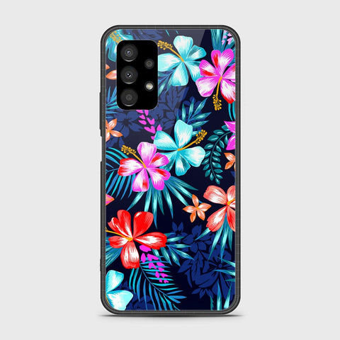 Samsung Galaxy A13 4G Cover- Floral Series - HQ Ultra Shine Premium Infinity Glass Soft Silicon Borders Case