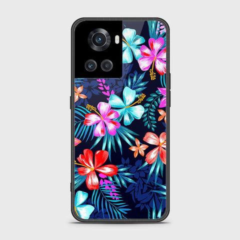 OnePlus Ace Cover- Floral Series - HQ Ultra Shine Premium Infinity Glass Soft Silicon Borders Case