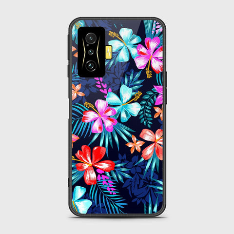 Xiaomi Poco F4 GT Cover- Floral Series - HQ Ultra Shine Premium Infinity Glass Soft Silicon Borders Case