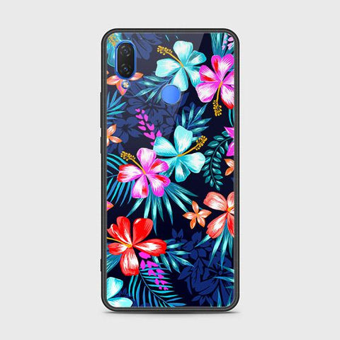 Huawei Y7 Pro 2019 Cover - Floral Series - HQ Ultra Shine Premium Infinity Glass Soft Silicon Borders Case