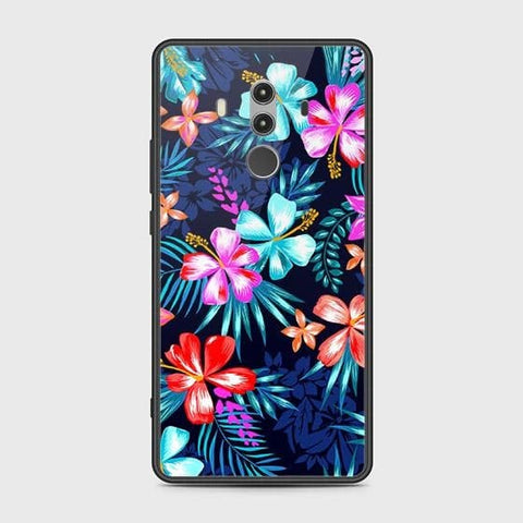 Huawei Mate 10 Pro Cover - Floral Series - HQ Ultra Shine Premium Infinity Glass Soft Silicon Borders Case