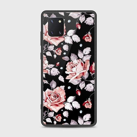 Samsung Galaxy Note 10 Lite Cover - Floral Series - HQ Ultra Shine Premium Infinity Glass Soft Silicon Borders Case