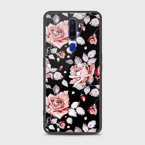 Oppo A5 2020 Cover - Floral Series - HQ Ultra Shine Premium Infinity Glass Soft Silicon Borders Case