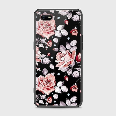 Oppo A1k Cover - Floral Series - HQ Ultra Shine Premium Infinity Glass Soft Silicon Borders Case