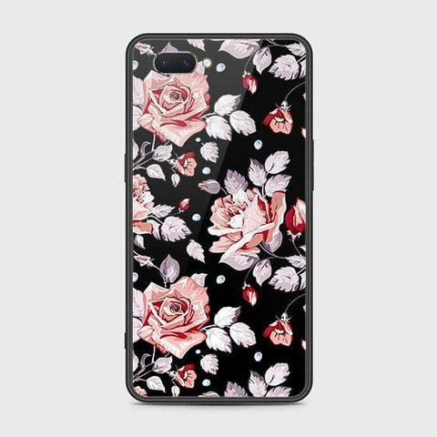 Realme C1 Cover - Floral Series - HQ Ultra Shine Premium Infinity Glass Soft Silicon Borders Case