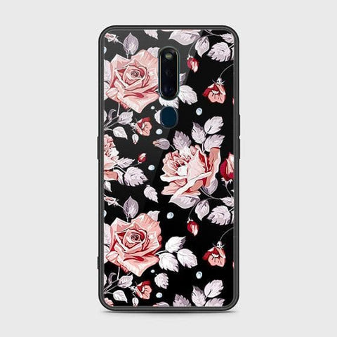 Oppo F11 Pro Cover - Floral Series - HQ Ultra Shine Premium Infinity Glass Soft Silicon Borders Case