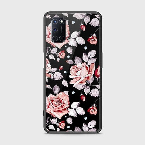 Oppo A52 Cover - Floral Series - HQ Ultra Shine Premium Infinity Glass Soft Silicon Borders Case