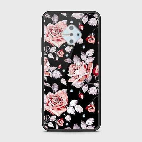 Vivo Y51 Cover - Floral Series - HQ Ultra Shine Premium Infinity Glass Soft Silicon Borders Case