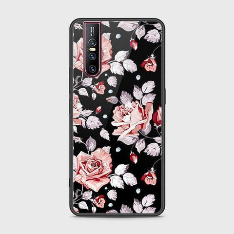 Vivo V15 Pro Cover - Floral Series - HQ Ultra Shine Premium Infinity Glass Soft Silicon Borders Case