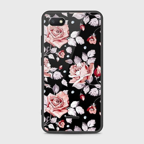 Xiaomi Redmi 6A Cover - Floral Series - HQ Ultra Shine Premium Infinity Glass Soft Silicon Borders Case