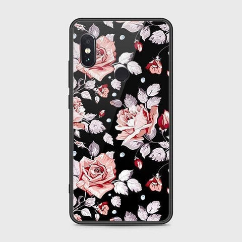 Xiaomi Redmi Note 5 Pro Cover - Floral Series - HQ Ultra Shine Premium Infinity Glass Soft Silicon Borders Case