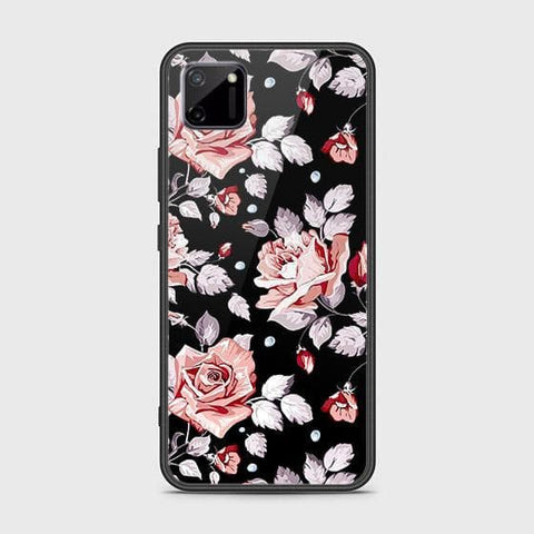 Realme C11 Cover - Floral Series - HQ Ultra Shine Premium Infinity Glass Soft Silicon Borders Case
