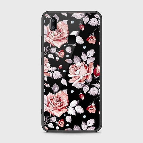 Vivo Y95 Cover - Floral Series - HQ Ultra Shine Premium Infinity Glass Soft Silicon Borders Case