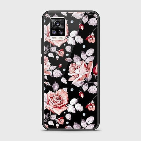 Vivo V20 Cover - Floral Series - HQ Ultra Shine Premium Infinity Glass Soft Silicon Borders Case