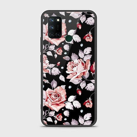 Realme C17 Cover - Floral Series - HQ Ultra Shine Premium Infinity Glass Soft Silicon Borders Case