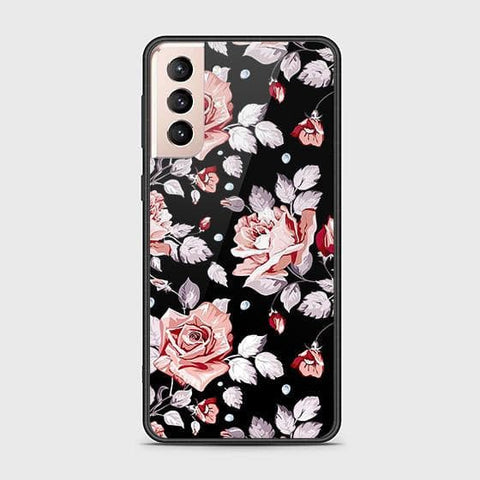 Samsung Galaxy S21 Plus 5G Cover - Floral Series - HQ Ultra Shine Premium Infinity Glass Soft Silicon Borders Case