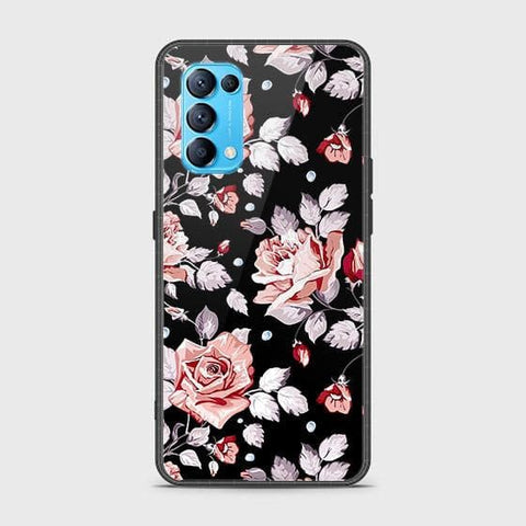 Oppo Reno 5 5G Cover - Floral Series - HQ Ultra Shine Premium Infinity Glass Soft Silicon Borders Case