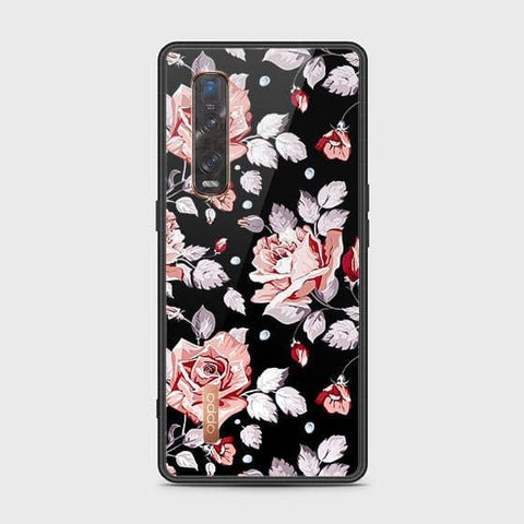 Oppo Find X2 Pro Cover - Floral Series - HQ Ultra Shine Premium Infinity Glass Soft Silicon Borders Case