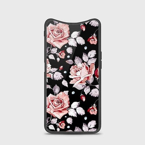 Oppo Find X Cover - Floral Series - HQ Ultra Shine Premium Infinity Glass Soft Silicon Borders Case