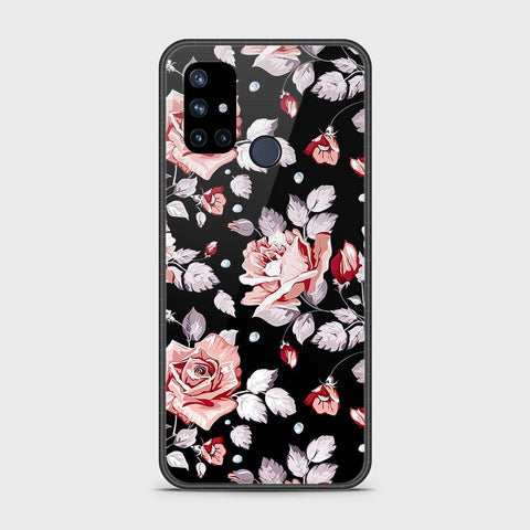 OnePlus Nord N10 5G Cover- Floral Series - HQ Ultra Shine Premium Infinity Glass Soft Silicon Borders Case