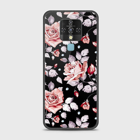 Tecno Camon 16 Cover - Floral Series - HQ Ultra Shine Premium Infinity Glass Soft Silicon Borders Case