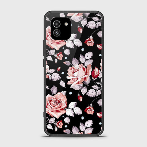 Samsung Galaxy A03 Cover- Floral Series - HQ Ultra Shine Premium Infinity Glass Soft Silicon Borders Case