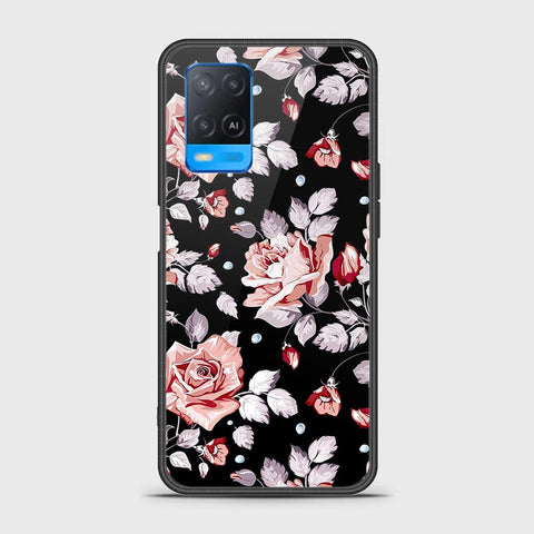 Oppo A54 4G Cover- Floral Series - HQ Ultra Shine Premium Infinity Glass Soft Silicon Borders Case