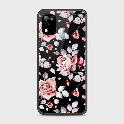 Infinix Hot 11 Play Cover- Floral Series - HQ Ultra Shine Premium Infinity Glass Soft Silicon Borders Case