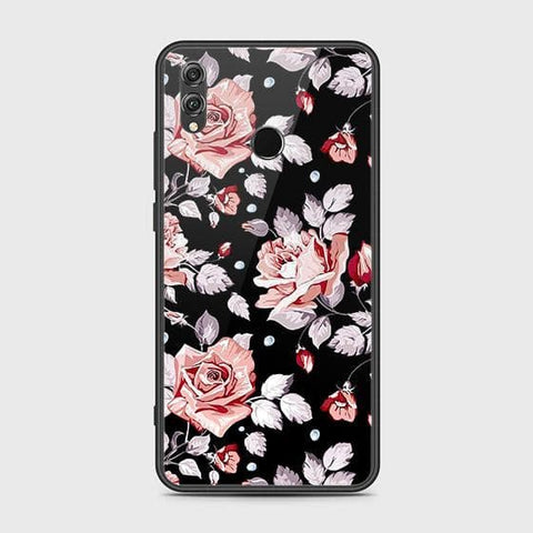 Huawei Honor 8X Cover - Floral Series - HQ Ultra Shine Premium Infinity Glass Soft Silicon Borders Case