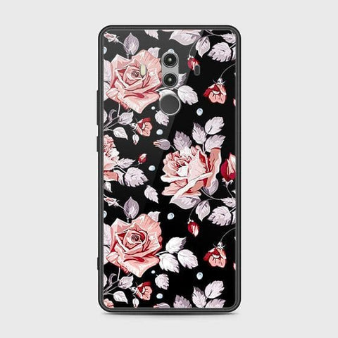 Huawei Mate 10 Pro Cover - Floral Series - HQ Ultra Shine Premium Infinity Glass Soft Silicon Borders Case