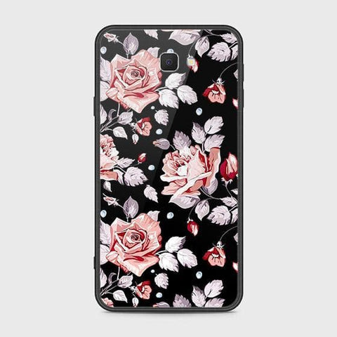 Samsung Galaxy J7 Prime Cover - Floral Series - HQ Ultra Shine Premium Infinity Glass Soft Silicon Borders Case