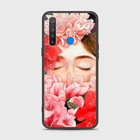 Realme 5s Cover - Floral Series - HQ Ultra Shine Premium Infinity Glass Soft Silicon Borders Case