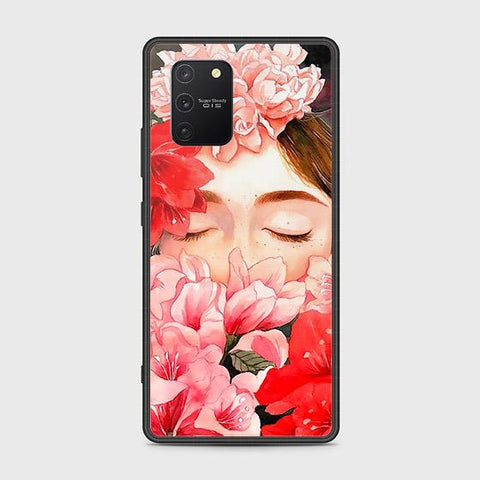 Samsung Galaxy S10 Lite Cover - Floral Series - HQ Ultra Shine Premium Infinity Glass Soft Silicon Borders Case