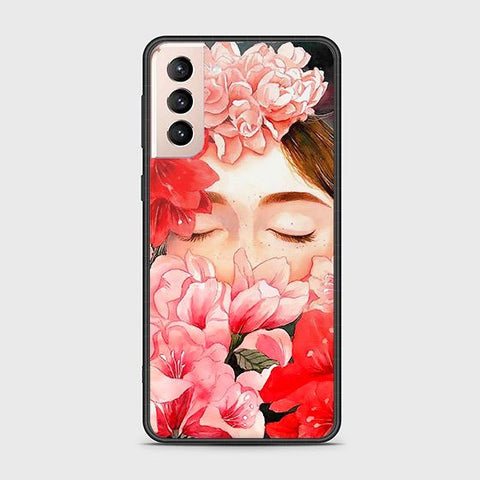 Samsung Galaxy S21 Plus 5G Cover - Floral Series - HQ Ultra Shine Premium Infinity Glass Soft Silicon Borders Case