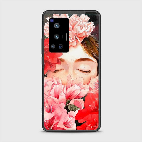 Vivo X70 Pro Cover - Floral Series - HQ Ultra Shine Premium Infinity Glass Soft Silicon Borders Case