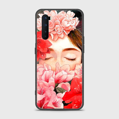 OnePlus Nord Cover- Floral Series - HQ Ultra Shine Premium Infinity Glass Soft Silicon Borders Case