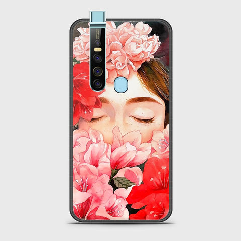 Tecno Camon 15 Pro Cover- Floral Series - HQ Ultra Shine Premium Infinity Glass Soft Silicon Borders Case