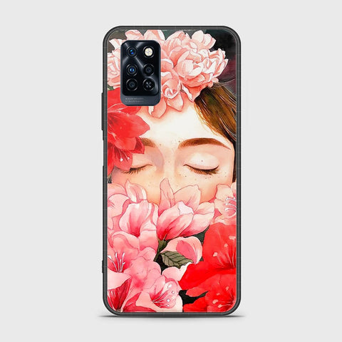 Infinix Note 10 Pro Cover- Floral Series - HQ Ultra Shine Premium Infinity Glass Soft Silicon Borders Case