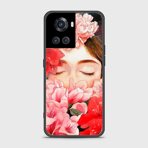 OnePlus Ace Cover- Floral Series - HQ Ultra Shine Premium Infinity Glass Soft Silicon Borders Case